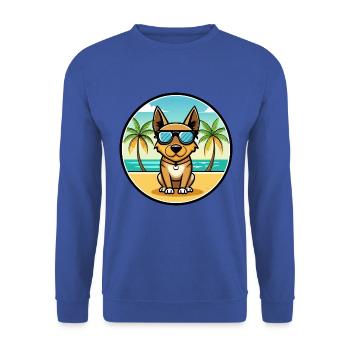 Lancashire Heeler Hunderasse Cartoon Sonnenbrille Strand - Unisex Pullover - Royalblau - Vorne - Alina (178cm) & Michal (187cm)