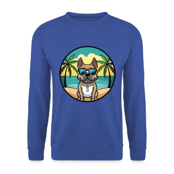 Braque Du Bourbonnais Hunderasse Cartoon Sonnenbrille - Unisex Pullover - Royalblau - Vorne - Alina (178cm) & Michal (187cm)