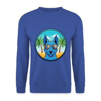 Lunettes de soleil de dessin animé Blue Thai Ridgeback Dog Breed - Sweat-shirt Unisexe - bleu royal - Devant - Alina (178cm) & Michal (187cm)