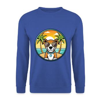 Ariege Pointer Hund Rasse Cartoon Sonnenbrille Strand - Unisex Pullover - Royalblau - Vorne - Alina (178cm) & Michal (187cm)