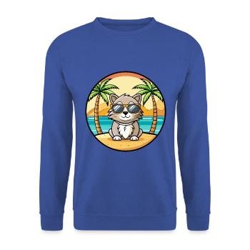 Laperm Cat Breed Cartoon Lunettes de soleil Beach - Sweat-shirt Unisexe - bleu royal - Devant - Alina (178cm) & Michal (187cm)
