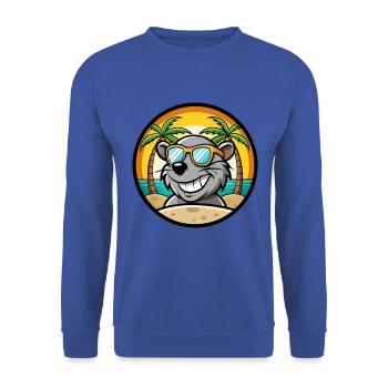 Ratte Lustige Cartoon Sommer Strand Sonnenbrille Aufkleber - Unisex Pullover - Royalblau - Vorne - Alina (178cm) & Michal (187cm)