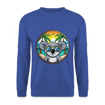 Koala Lustige Cartoon Sommer Strand Sonnenbrille Cool - Unisex Pullover - Royalblau - Vorne - Alina (178cm) & Michal (187cm)