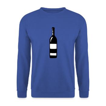 Wine Wine Bottle White Wine Red Wine Gift - Unisex Sweatshirt - royal blue - Front - Alina (178cm) & Michal (187cm)