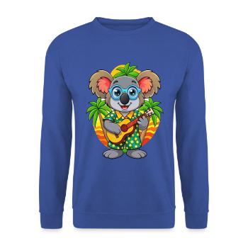 Lustige Koala Sommer Strand Sonnenbrille Hawaiianisch - Unisex Pullover - Royalblau - Vorne - Alina (178cm) & Michal (187cm)
