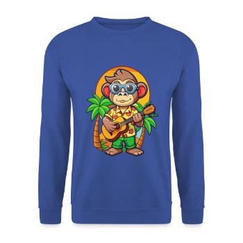 Lunettes de soleil de plage d’été de dessin animé de singe drôle - Sweat-shirt Unisexe - bleu royal - Devant - Alina (178cm) & Michal (187cm)