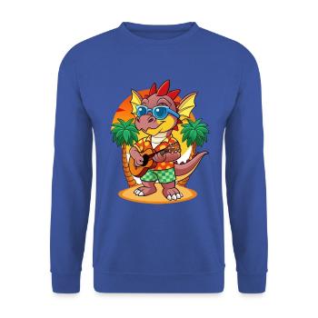 Lustige Drachen Cartoon Sommer Strand Sonnenbrille - Unisex Pullover - Royalblau - Vorne - Alina (178cm) & Michal (187cm)