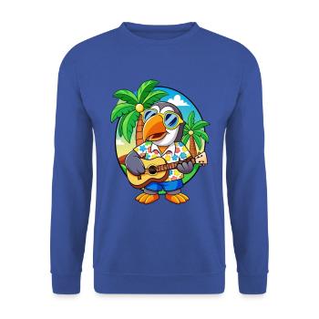 Lustige Tukan Cartoon Sommer Strand Sonnenbrille - Unisex Pullover - Royalblau - Vorne - Alina (178cm) & Michal (187cm)