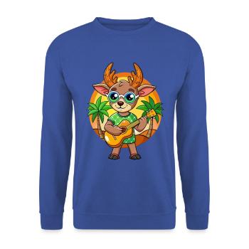 Lustige Antilope Cartoon Sommer Strand Sonnenbrille - Unisex Pullover - Royalblau - Vorne - Alina (178cm) & Michal (187cm)