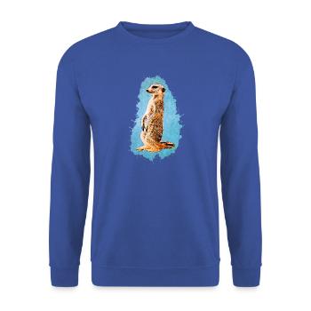 Erdmännchen - Blau - Unisex Pullover - Royalblau - Vorne - Alina (178cm) & Michal (187cm)