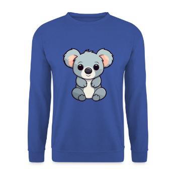 Koala Niedliche Karikatur Kawaii Aquarell Tier Haustier - Unisex Pullover - Royalblau - Vorne - Alina (178cm) & Michal (187cm)