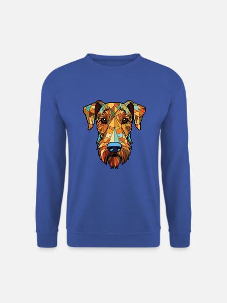 Irish Terrier Hunderasse Aquarell Illustration - Unisex Pullover - Royalblau