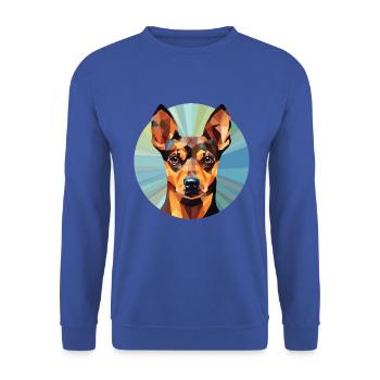 Deutsch Rauhaar Vorstehhund Rasse Aquarell - Unisex Pullover - Royalblau - Vorne - Alina (178cm) & Michal (187cm)