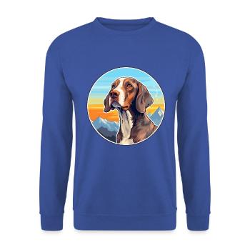 Auvergne Vorstehhund Rasse Cartoon Kawaii Waterco - Unisex Pullover - Royalblau - Vorne - Alina (178cm) & Michal (187cm)
