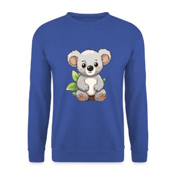 Koala Niedliche Karikatur Kawaii Aquarell Tier Haustier - Unisex Pullover - Royalblau - Vorne - Alina (178cm) & Michal (187cm)