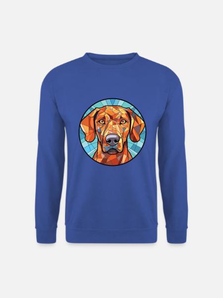 Rhodesian Ridgeback Hunderasse buntes Aquarell - Unisex Pullover - Royalblau