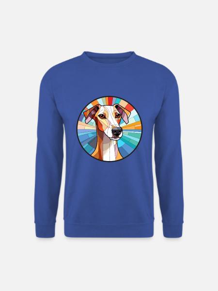 Whippet Hund Buntes Glas Bunte Karikatur Kawaii - Unisex Pullover - Royalblau