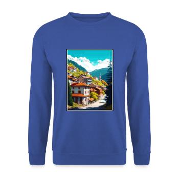 Artvin Türkei Vintage Reiseposter WPA Souvenir - Unisex Pullover - Royalblau - Vorne - Alina (178cm) & Michal (187cm)