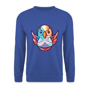 Taube buntes Aquarell Tier Haustier Illustration - Unisex Pullover - Royalblau - Vorne - Alina (178cm) & Michal (187cm)