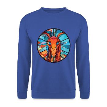Garnelen buntes Aquarell Tier Haustier Illustration - Unisex Pullover - Royalblau - Vorne - Alina (178cm) & Michal (187cm)