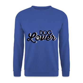 Herzlicher Hundefreund Gassirunde - Unisex Pullover - Royalblau - Vorne - Alina (178cm) & Michal (187cm)