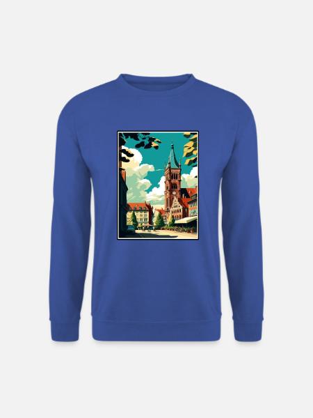 Braunschweig Deutschland Vintage Reiseposter Souvenir - Unisex Pullover - Royalblau