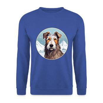 Hase indische Hunderasse Cartoon Kawaii Aquarell - Unisex Pullover - Royalblau - Vorne - Alina (178cm) & Michal (187cm)