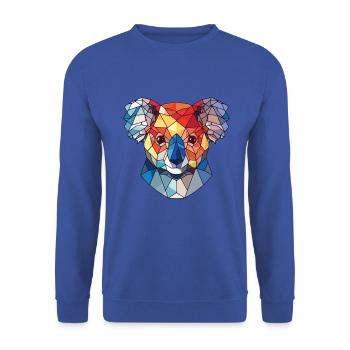 Koala buntes Aquarell Tier Haustier Illustration - Unisex Pullover - Royalblau - Vorne - Alina (178cm) & Michal (187cm)