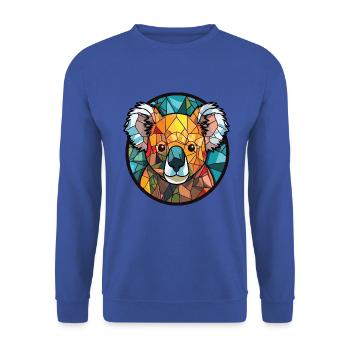 Koala buntes Aquarell Tier Haustier Illustration - Unisex Pullover - Royalblau - Vorne - Alina (178cm) & Michal (187cm)