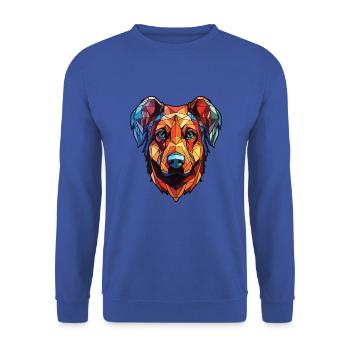 Laufhund Hunderasse Aquarell Glas Illustration - Unisex Pullover - Royalblau - Vorne - Alina (178cm) & Michal (187cm)