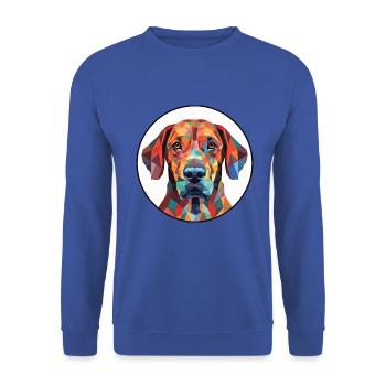Plott Hund Hund Rasse Aquarell Illustration - Unisex Pullover - Royalblau - Vorne - Alina (178cm) & Michal (187cm)