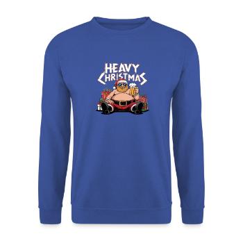 Heavy Christmas - Unisex Pullover - Royalblau - Vorne - Alina (178cm) & Michal (187cm)