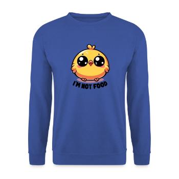 I'm not food - Unisex Pullover - Royalblau - Vorne - Alina (178cm) & Michal (187cm)