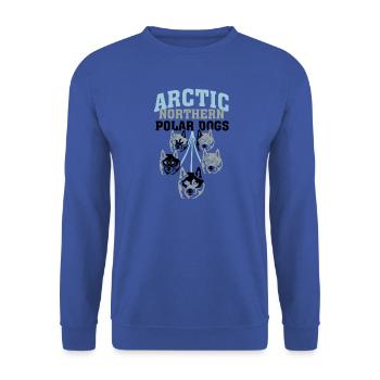 Arctic Northern Polar Dogs - Unisex Pullover - Royalblau - Vorne - Alina (178cm) & Michal (187cm)