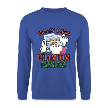 Geisterhaftes Vermögen Phantom Leidenschaften Grus - Unisex Pullover - Royalblau - Vorne - Alina (178cm) & Michal (187cm)