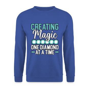 Diamantmalerei Handwerkszeug Diamantmaler - Unisex Pullover - Royalblau - Vorne - Alina (178cm) & Michal (187cm)