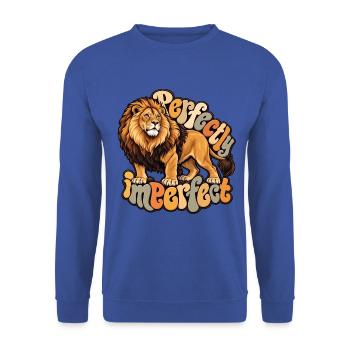 Asiatischer Löwe - Unisex Pullover - Royalblau - Vorne - Alina (178cm) & Michal (187cm)