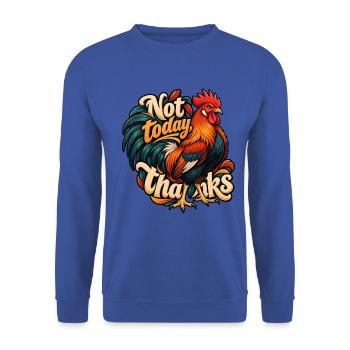 Rotes Dschungelhuhn - Unisex Pullover - Royalblau - Vorne - Alina (178cm) & Michal (187cm)