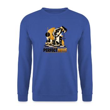 The perfect Move - Schönes Motiv für Schachspieler - Unisex Pullover - Royalblau - Vorne - Alina (178cm) & Michal (187cm)