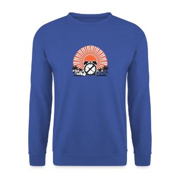 Ruhestand ohne Wecker-T-Shirt – lustiger Ruhestand - Unisex Pullover - Royalblau - Vorne - Alina (178cm) & Michal (187cm)