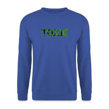 Giftiges Neongrün - Unisex Pullover - Royalblau - Vorne - Alina (178cm) & Michal (187cm)
