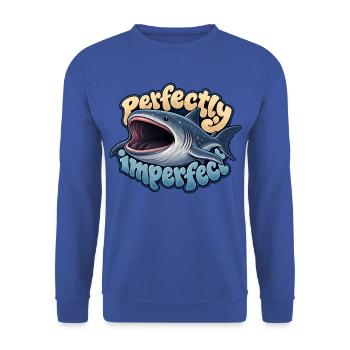 Großmaulhai - Unisex Pullover - Royalblau - Vorne - Alina (178cm) & Michal (187cm)