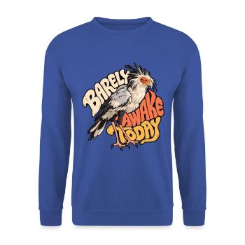 Wachvogel: Heute kaum wach - Unisex Pullover - Royalblau - Vorne - Alina (178cm) & Michal (187cm)