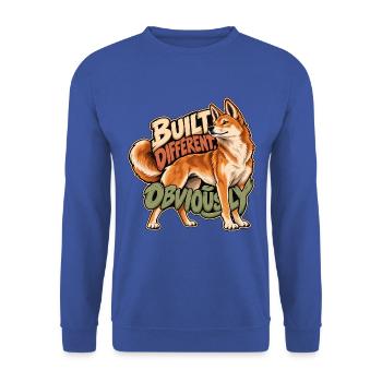 Dingo - Unisex Pullover - Royalblau - Vorne - Alina (178cm) & Michal (187cm)