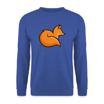 Fuchs-Logo - Unisex Pullover - Royalblau - Vorne - Alina (178cm) & Michal (187cm)
