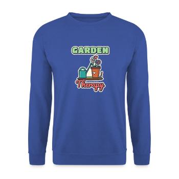 Gartentherapie - Unisex Pullover - Royalblau - Vorne - Alina (178cm) & Michal (187cm)