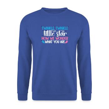 Funkel, funkel, kleiner Stern, wie wir uns fragen, was - Unisex Pullover - Royalblau - Vorne - Alina (178cm) & Michal (187cm)