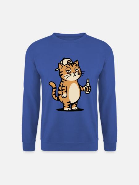 Bier Katze - Unisex Pullover - Royalblau