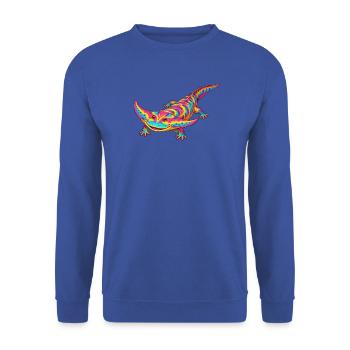 Regenbogen Diplocaulus Strahlen - Unisex Pullover - Royalblau - Vorne - Alina (178cm) & Michal (187cm)