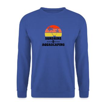 Sunshine Aquascaping - Unisex Pullover - Royalblau - Vorne - Alina (178cm) & Michal (187cm)